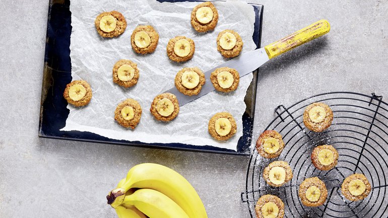 Bananen-Baumnuss-Cookies